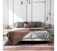 HOMCOM Modern Bedside Table with 2 Drawers Sofa Side Table in White HOMCOM White