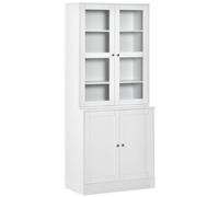 HOMCOM Modern Bookcase with Doors, Display Storage Cabinet with Adjustable Shelv