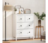 HOMCOM Modern Chest of Drawers, 4 Drawer Dresser for Bedroom, White