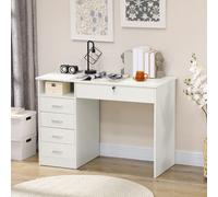 HOMCOM Desk with Shelves White 500 x 760 mm