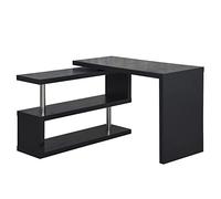 HOMCOM Modern Corner 360 Rotating L-Shaped Computer Desk Writing Table