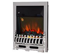 Homcom Modern Electric Fireplace Silver