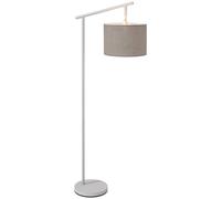 HOMCOM Modern Floor Lamps for Living Room with Rotating Lampshade - Standing Lamp for Bedroom - LED Bulb Included - Grey | TJ Hughes Brown
