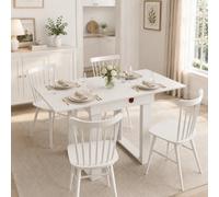 Homcom Modern Folding Dining Table For 4 Under-Table Storage 140Cm White