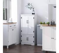 HOMCOM Accent Floor Storage Cabinet Kitchen Cupboard with 2 Large Doors