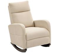 Portland Beige Corduroy High Back Leisure Rocking Chair - Size: Single - Wilko