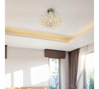 HOMCOM Crystal Ceiling Lighting Chandelier Mordern Style Pendant Light | TJ Hughes