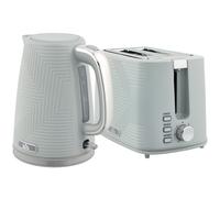 HOMCOM Modern Kettle and Toaster Set - Grey