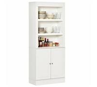 Homcom Modern Kitchen Cupboard, Storage Cabinet With Adjustable Shelves, White