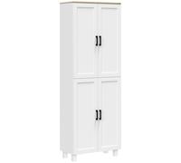 HOMCOM Modern Kitchen Cupboard Storage Cabinet with 4 Shelves, White