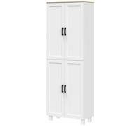 Homcom Modern Kitchen Cupboard Storage Cabinet With 6 Shelves, White White