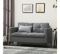 Homcom Modern Loveseat Sofa Upholstered 2 Seater Settee For Living Room Bedroom
