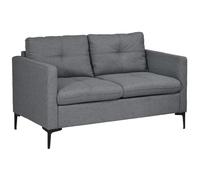 HOMCOM Modern Loveseat Sofa Upholstered 2 Seater Settee for Living Room Bedroom
