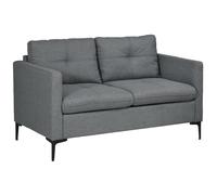 HOMCOM Modern Loveseat Sofa Upholstered 2 Seater Settee for Living Room Bedroom