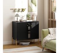 Homcom Modern Sideboard Buffet Cabinet With Fluted Doors, Coffee Bar Cabinet