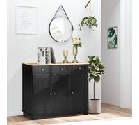 HOMCOM Sideboard Buffet Cabinet With Storage Cabinets And Drawers - Black | TJ Hughes
