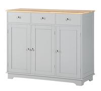 Homcom Modern Sideboard Buffet Cabinet With Storage Cabinets And Drawers In Grey Grey