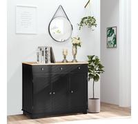 HOMCOM Modern Sideboard Buffet Cabinet with Storage Cabinets & Drawers in Black HOMCOM Black
