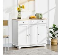 HOMCOM Modern Sideboard Buffet Cabinet with Storage Cabinets & Drawers in White HOMCOM White