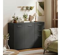 HOMCOM Modern Sideboard Kitchen Storage Cabinet - Black - 106W x 35D x 76Hcm