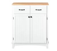 Homcom Modern Sideboard Kitchen Storage Cabinet Drawer Living Dining Room In White White