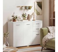 HOMCOM Modern Sideboard Kitchen Storage Cabinet in White HOMCOM White