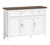 HOMCOM Modern Sideboard with 3 Doors, 2 Drawers and Adjustable Shelves, White