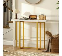 HOMCOM Modern Slim Long Accent Sofa Side Table for Hallway, White - 100