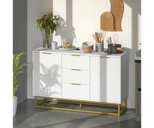 HOMCOM Modern Storage Cabinet Freestanding Cupboard Dresser with 3 Drawers