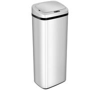 HOMCOM Modern Style 50L Sensor Dustbin Stainless Steel Automatic Kitchen Waste Bin Versatile Use For Home Office - Silver