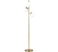HOMCOM Modern Tree Floor Lamp with 3 Light - for Living Room Bedroom - Gold | TJ Hughes
