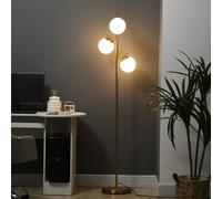 HOMCOM Modern Tree Floor Lamp with 3 Light, for Living Room Bedroom in Gold HOMCOM Gold