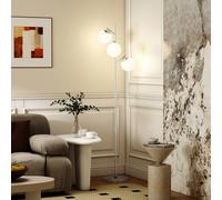 HOMCOM Modern Tree Floor Lamp with 3 Light, for Living Room Bedroom in Silver HOMCOM Silver