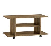 HOMCOM Modern TV Cabinet Stand Storage Shelves Table Mobile Bedroom Furniture Bookshelf Bookcase Walnut