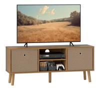 Homcom Modern Tv Cabinet Stand W/ Shelves & Drawers, Bedroom In Brown Brown One Size