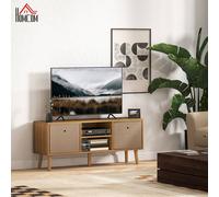 Homcom Modern Tv Cabinet Stand W/ Shelves & Drawers, Bedroom In Brown Brown One Size