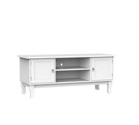 HOMCOM Modern TV Stand with Storage Shelf and Two Door Cabinets