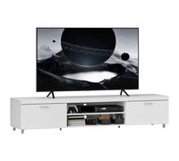 HOMCOM Modern Unit for TV w/ Cabinet Shelf for Living Room White, White