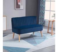 HOMCOM Loveseat Blue 5056602935320 1,170 x 565 x 770 mm
