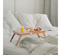 Homcom Monitor Stand Natural Wood Finish
