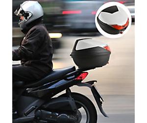 HOMCOM Motorcycle Top Box ABS (Acrylonitrile Butadiene Styrene), PP (Polypropylene) 41.5 x 4.2 x 30 cm