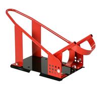 HOMCOM Motorcycle Wheel Chock 8-15.5 cm Metal Motorbike Holder Pre-Drilled Holes For Truck And Trailer