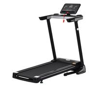 HOMCOM Motorised Folding Treadmill 500W with LED Screen, Black Aosom UK
