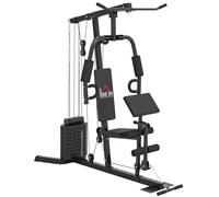 HOMCOM Multi-Exercise Gym Station, with 45kg Weight Stack, for Full Body Workout Aosom UK
