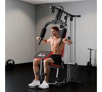 Multi Home Gym Machine with 66kg Weights for Strength Training, Red HOMCOM