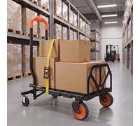 Homcom Multi-Purpose Foldable Trolley, Black And Orange