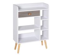 HOMCOM Multi-Shelf Bookcase Freestanding Storage Drawer Shelves