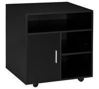 Homcom Multi-Storage Printer Unit Office Organisation W/ 5 Compartments In Black Black