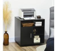 Zennor 4 Compartment Storage & Printer Unit - Black, Black