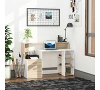 HOMCOM Multi-Storage & Workstation Desk Table Storage Shelves